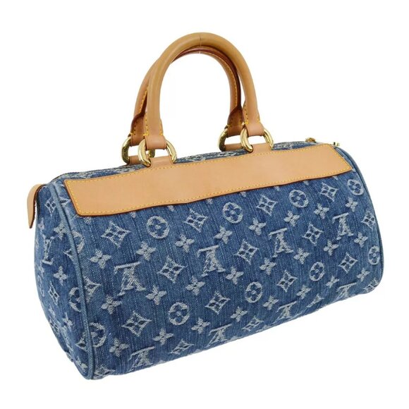 Louis Vuitton Blue Monogram Denim Neo Speedy Handbag - Picture 2 of 11